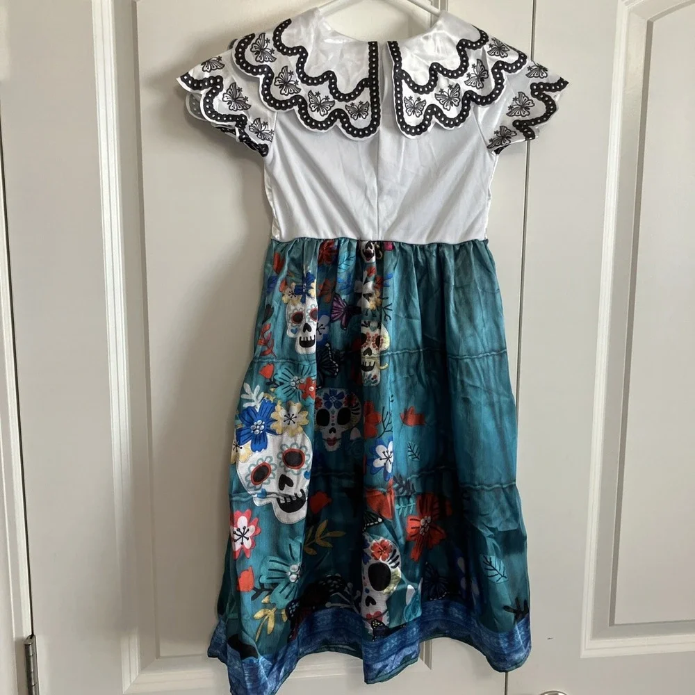 Ikali Costume Dress Girls 3-4T Multi-Color NEW Encanto Day Of The Dead Z116